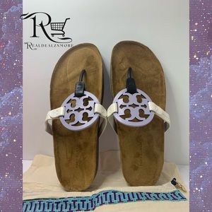 NWOB AUTHENTIC Tory Burch 9 Women's Miller Cloud Patent Leather Spring Crocus